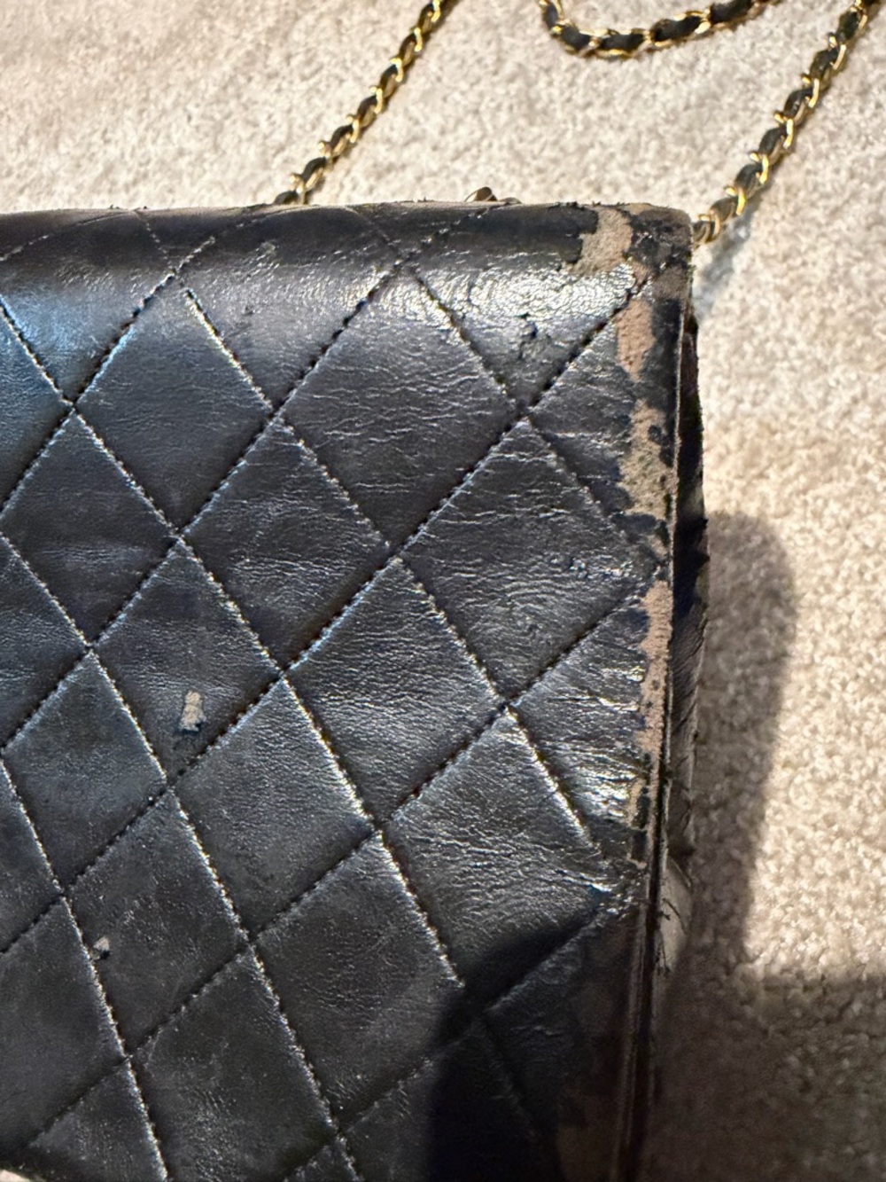Vintage Chanel Quilted Black Leather bag - Picture 2 of 16